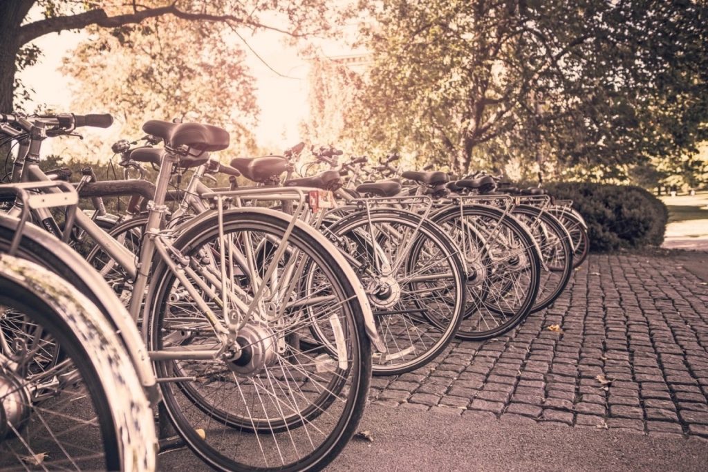 Bikes at the Ballona Creek path